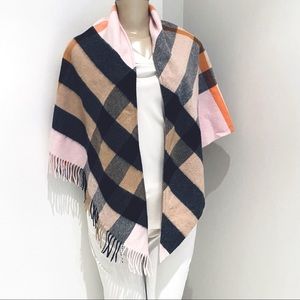 BURBERRY HALF MEGA CASHMERE BANDANA SCARF  / WRAP